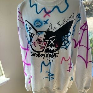 Sad boy 2005 sweatshirt hand painted